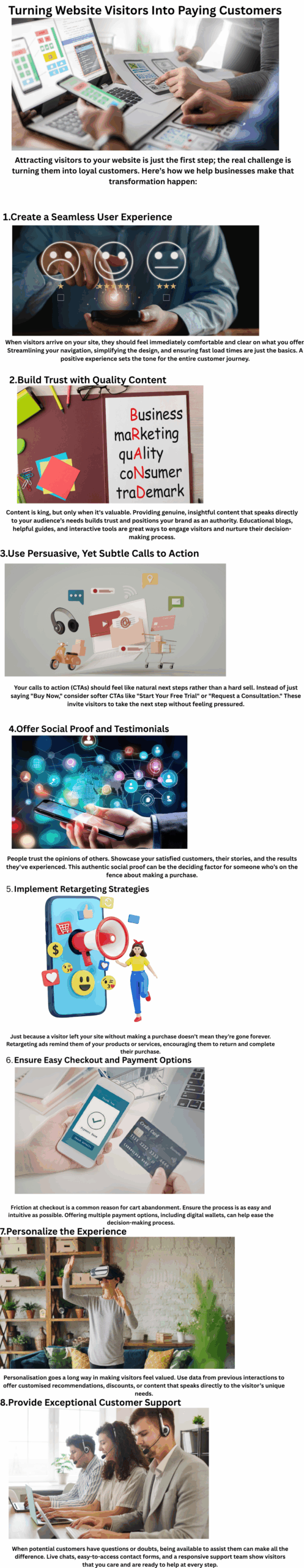 turning website visitors into paying customers